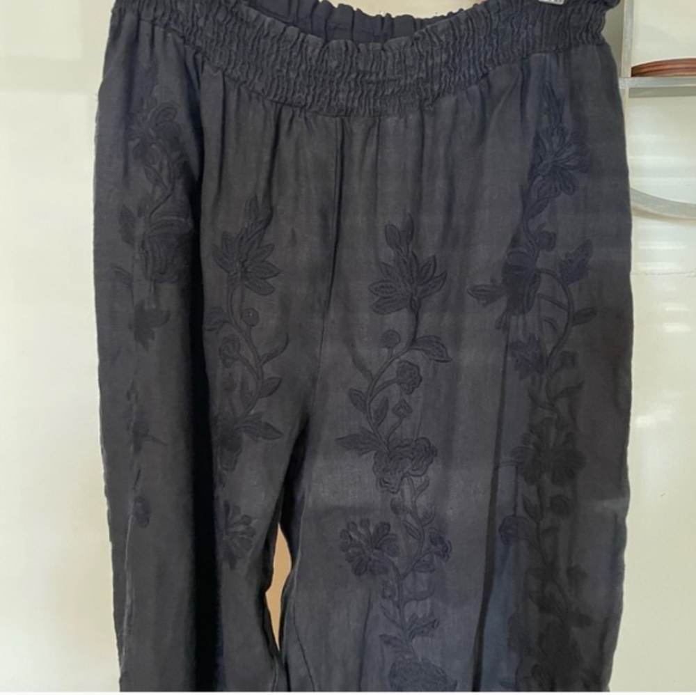 Johnny Was Linen Pants, L, EUC - Picture 5 of 5